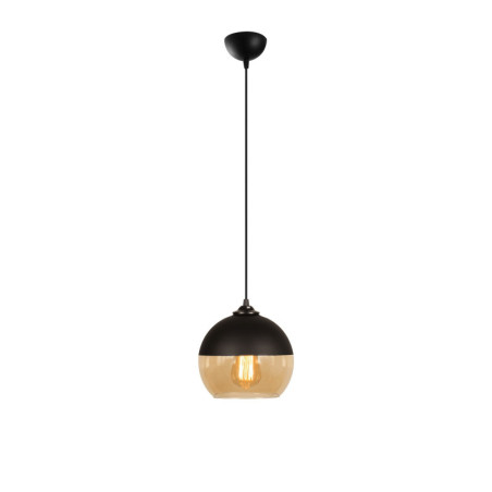 Suspension Luminaire en fer noir et miel Ø20 cm hauteur 116 cm E27 40 W IP20 Industriel