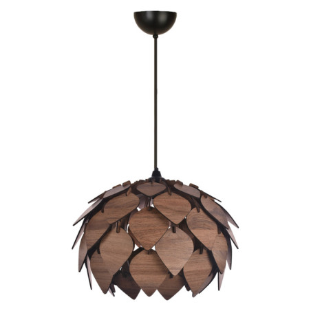 Suspension Luminaire en bois MDF marron Ø40 cm hauteur 67 cm E27 40 W