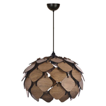 Suspension Luminaire en bois MDF marron Ø39 cm hauteur 66 cm E27 45-60 W