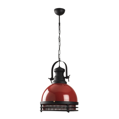 Suspension Luminaire en métal rouge et noir Ø32 cm hauteur 144 cm E27 40 W IP20