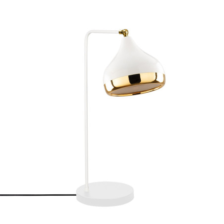 Lampe de table Lampe à poser en métal blanc et doré 17 x 26 x 52 cm E27 40 W IP20 Scandinave