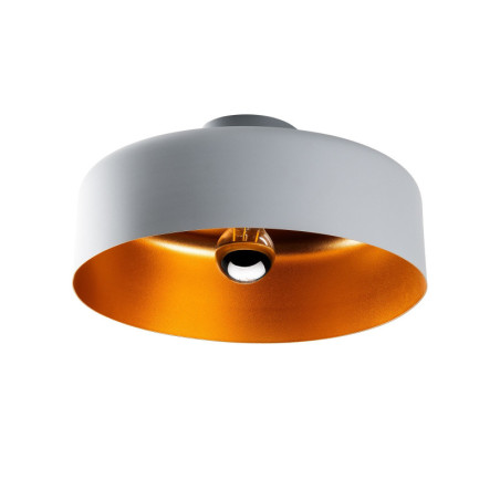 Plafonnier Luminaire en métal gris Ø35 cm hauteur 18 cm E27 40 W IP20