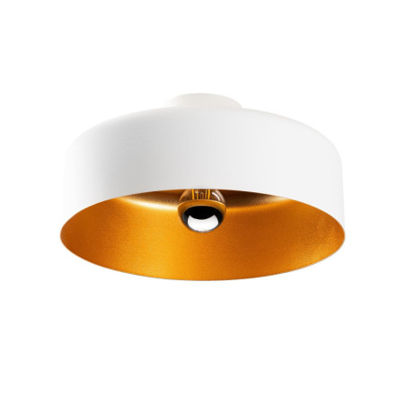 Plafonnier Luminaire en métal blanc Ø35 cm hauteur 18 cm E27 40 W IP20