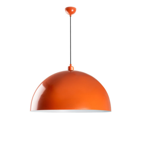 Suspension Luminaire en métal orange Ø60 cm hauteur réglable 45 à 135 cm E27 40 W IP20