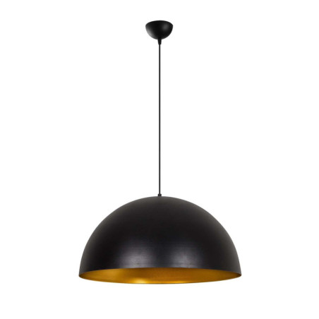 Suspension Luminaire en métal noir et doré Ø60 cm hauteur 126 cm E27 40 W IP20 réglable Moderne