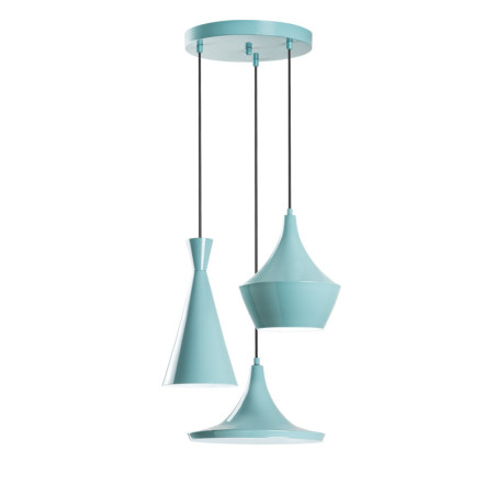 Suspension Luminaire en métal finition vintage Ø45 cm hauteur 135 cm 3 lumières E27 40 W IP20 réglable