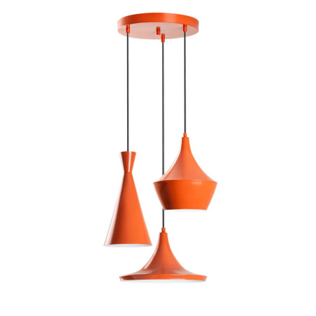 Suspension Luminaire en métal noir Ø45 cm hauteur 135 cm 3 lumières E27 40 W IP20 réglable
