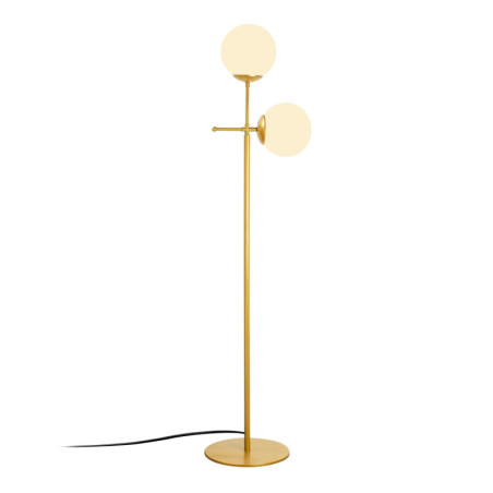 Lampadaire Lampe sur pied en métal doré 34 x 15 x 174 cm 2 lumières E27 40 W IP20