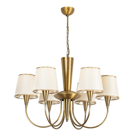 Suspension Luminaire en métal et tissu finition vintage Ø75 cm hauteur 85 cm 6 lumières E27 40 W IP20