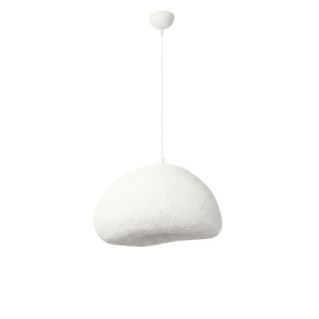 Suspension Luminaire en métal et fibre de verre blanc 42 x 40 cm hauteur réglable 35 à 120 cm E27 40 W IP20