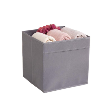 Boîte de rangement en feutre polyester fumée - 30 × 30 × 30 cm