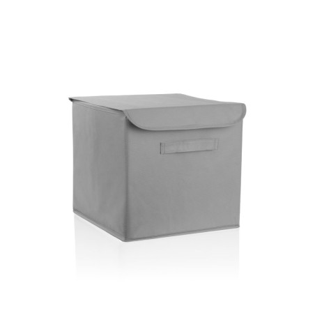 Panier de rangement en polyester gris - L 30 × P 30 × H 30 cm