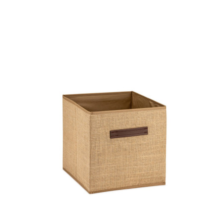 Boîte de rangement en jute naturel - L 30 × P 30 × H 30 cm