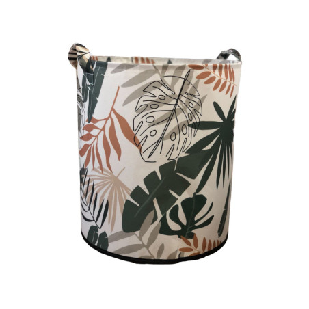 Panier de rangement en polyester multicolore - L 37 × P 37 × H 40 cm