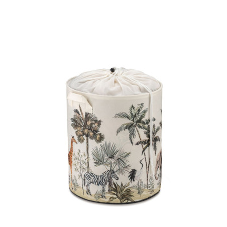 Panier de rangement en polyester multicolore - L 37 × P 37 × H 40 cm