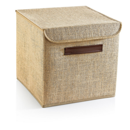 Boîte de rangement en jute marron clair - L 30 × P 30 × H 30 cm
