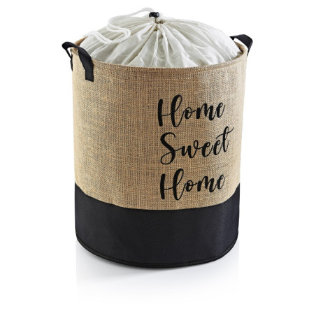 Panier de rangement en jute marron clair - L 37 × P 37 × H 40 cm