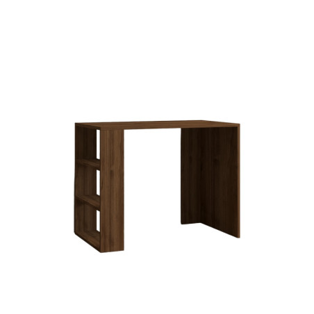 Bureau d'étude en Bois MDF noyer - L 90 × P 50 × H 70 cm