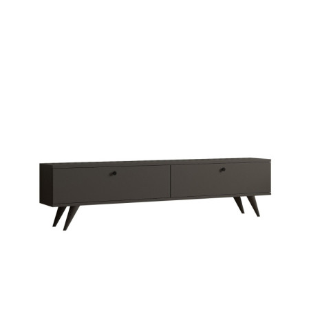 Meuble TV Banc TV en Bois MDF anthracite - L 160 × P 25 × H 40 cm - Style Moderne