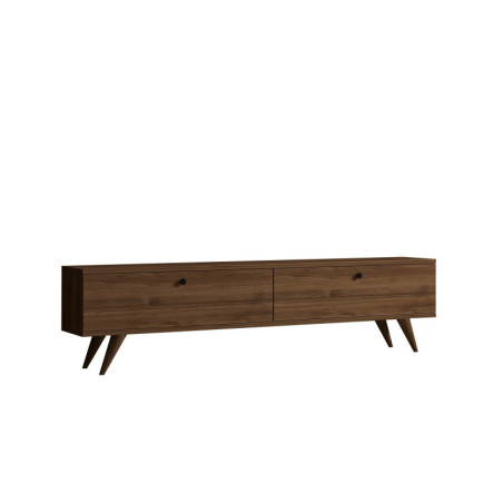 Meuble TV Banc TV en Bois MDF noyer - L 160 × P 25 × H 40 cm