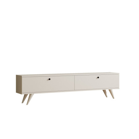 Meuble TV Banc TV en Bois MDF blanc - L 160 × P 25 × H 40 cm - Style Moderne