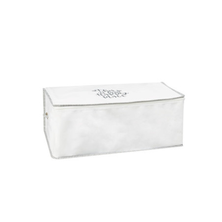 Panier de rangement en polypropylène blanc - L 65 × P 45 × H 24 cm