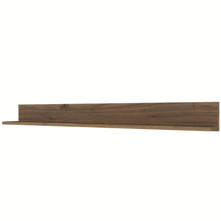 Étagère murale Rangement en Bois MDF noyer - L 135,8 × P 13 × H 15 cm - Style Scandinave