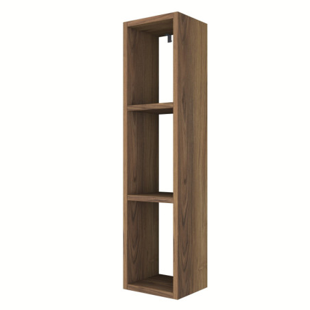 Étagère murale Rangement en Bois MDF noyer - L 22,1 × P 18,5 × H 90 cm - Style Scandinave