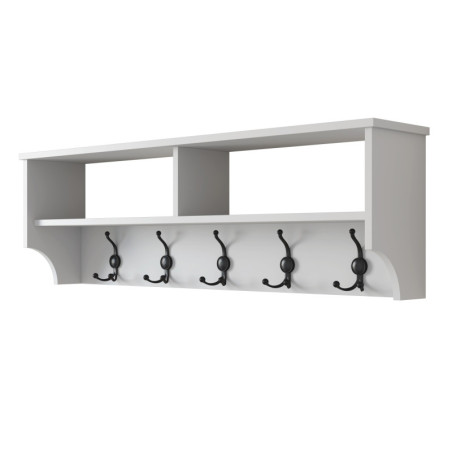 Meuble d'entrée en Bois MDF blanc - L 120 × P 22,2 × H 37,2 cm