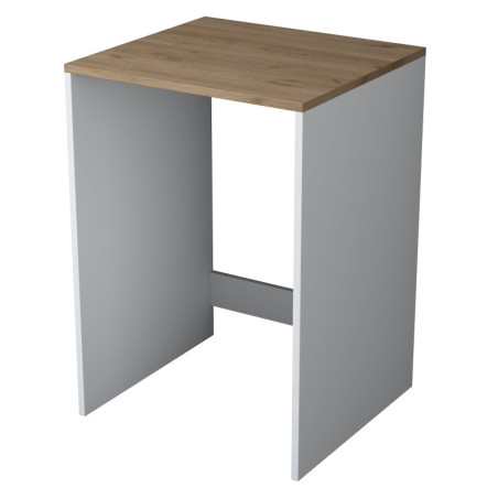 Meuble pour lave-linge en Bois MDF noyer et blanc - L 65 × P 60 × H 91,8 cm - Style Scandinave
