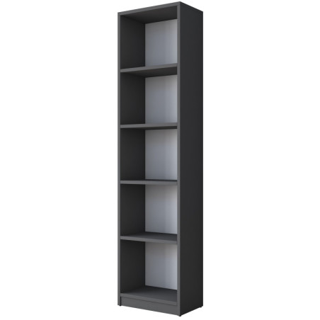 Bibliothèque Étagère en Bois MDF anthracite - L 40 × P 25 × H 161,8 cm - Style Moderne