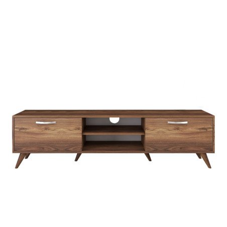 Meuble TV Banc TV en Bois MDF noyer - L 180 × P 35 × H 48,6 cm