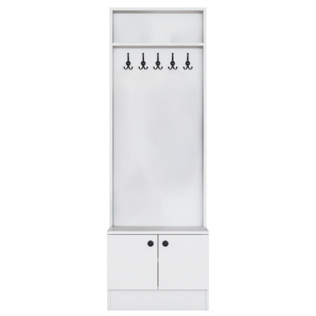 Meuble d'entrée en Bois MDF blanc - L 59,8 × P 35,5 × H 182,8 cm