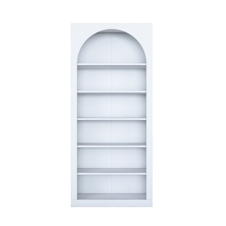 Bibliothèque Étagère en Bois MDF blanc - L 80 × P 31,5 × H 180 cm