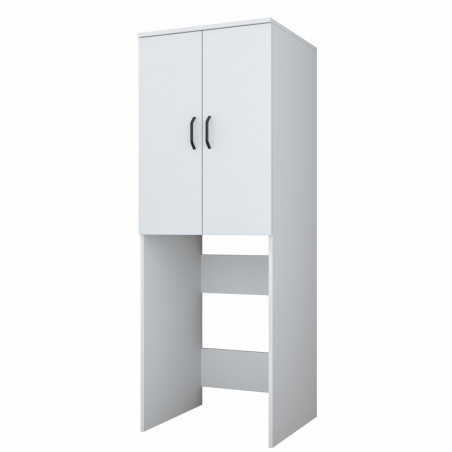 Meuble pour lave-linge en Bois MDF blanc - L 65 × P 62,5 × H 181,8 cm