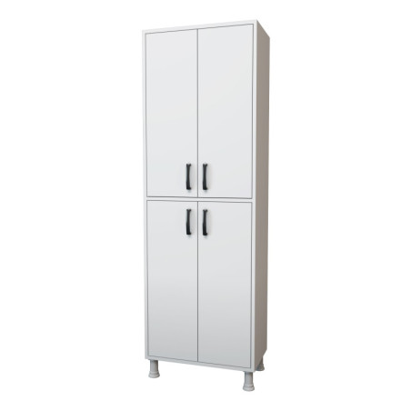 Armoire multifonction en Bois MDF blanc - L 62,5 × P 35,8 × H 191 cm