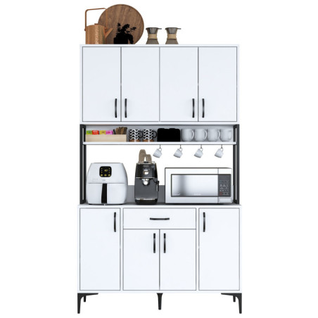 Armoire multifonction en Bois MDF blanc - L 120 × P 40 × H 198,6 cm