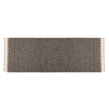 Tapis de couloir en polypropylène marron - 100 × 200 cm - Hauteur de poils 6 mm - Lavable en machine à 30 °C