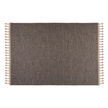 Tapis en polypropylène marron - 120 × 180 cm - Hauteur de poils 6 mm - Lavable en machine à 30 °C