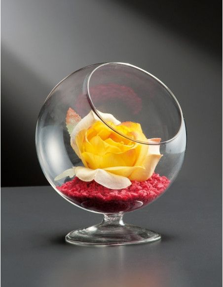 Sphère en verre à poser - 13,5 x 13,5 x 15 cm - Décoration
