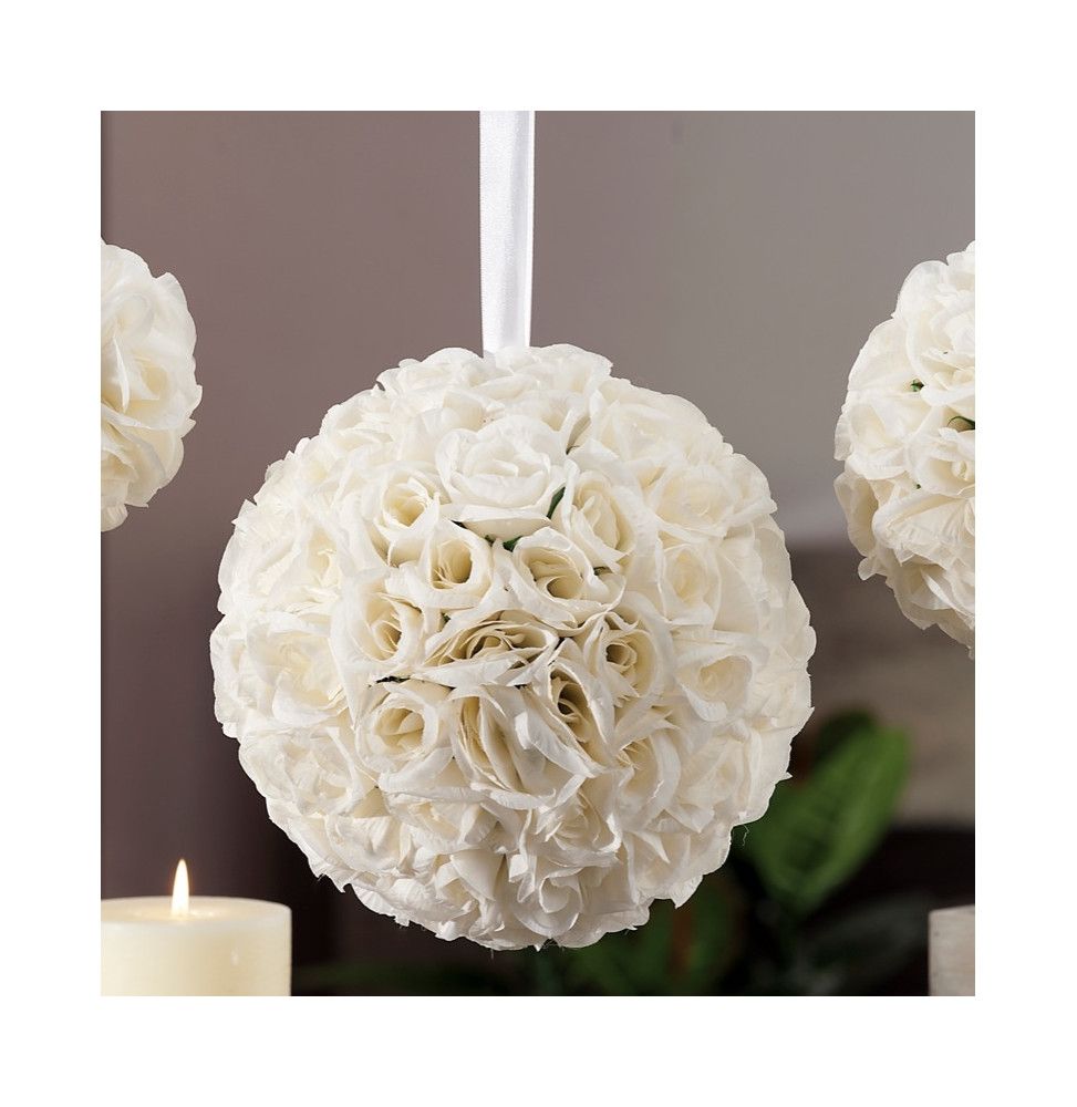 Boule de roses - A suspendre -  D 23 cm