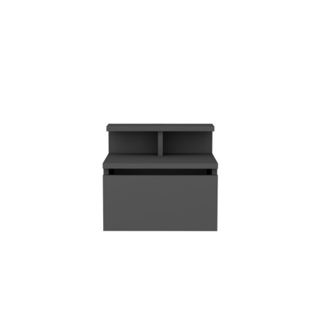 Table de chevet en Bois MDF anthracite - L 39,8 × P 31,9 × H 35 cm - Style scandinave