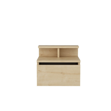 Table de chevet en Bois MDF chêne - L 39,8 × P 31,9 × H 35 cm