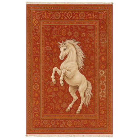 Tapis en coton multicolore - 60 × 120 cm - Hauteur de poils 12 mm - Dos antidérapant - Lavable en machine à 30 °C