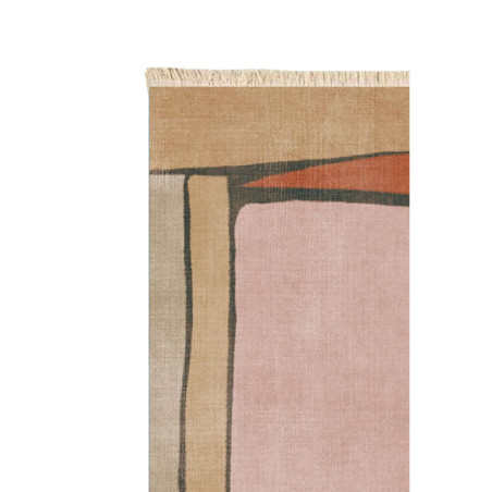 Tapis en coton multicolore - 80 × 150 cm - Hauteur de poils 12 mm - Dos antidérapant - Lavable en machine à 30 °C