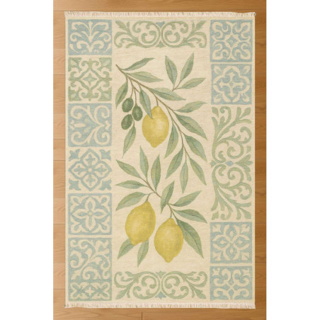 Tapis en coton multicolore - 80 × 300 cm - Hauteur de poils 12 mm - Dos antidérapant - Lavable en machine à 30 °C