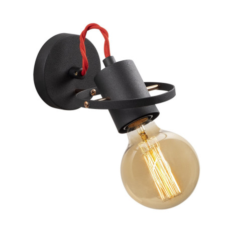 Applique murale Lampe en métal noir - L 12 × P 17 × H 13 cm - E27 Max 40 W - IP20