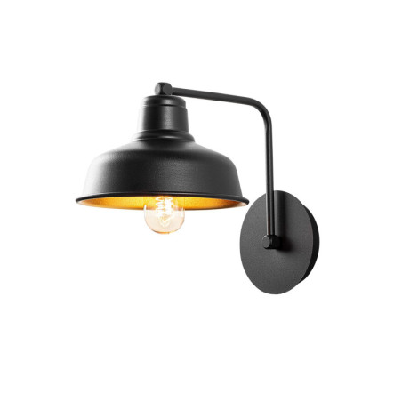 Applique murale Lampe en métal noir - L 19 × P 27 × H 24 cm - E27 Max 40 W - IP20 - Style industriel scandinave