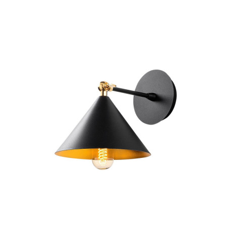 Applique murale Lampe en métal noir - L 19 × P 26 × H 20 cm - E27 Max 40 W - IP20