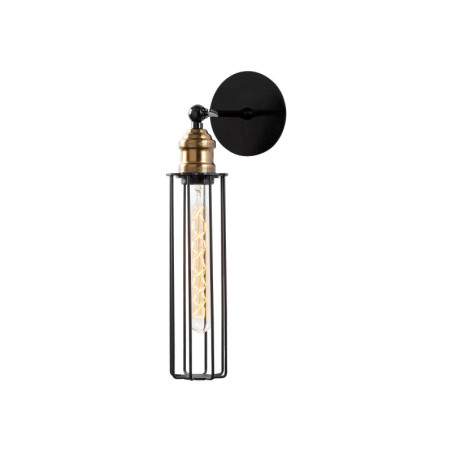 Applique murale Lampe en métal noir - L 8 × P 16 × H 40 cm - E27 Max 40 W - IP20
